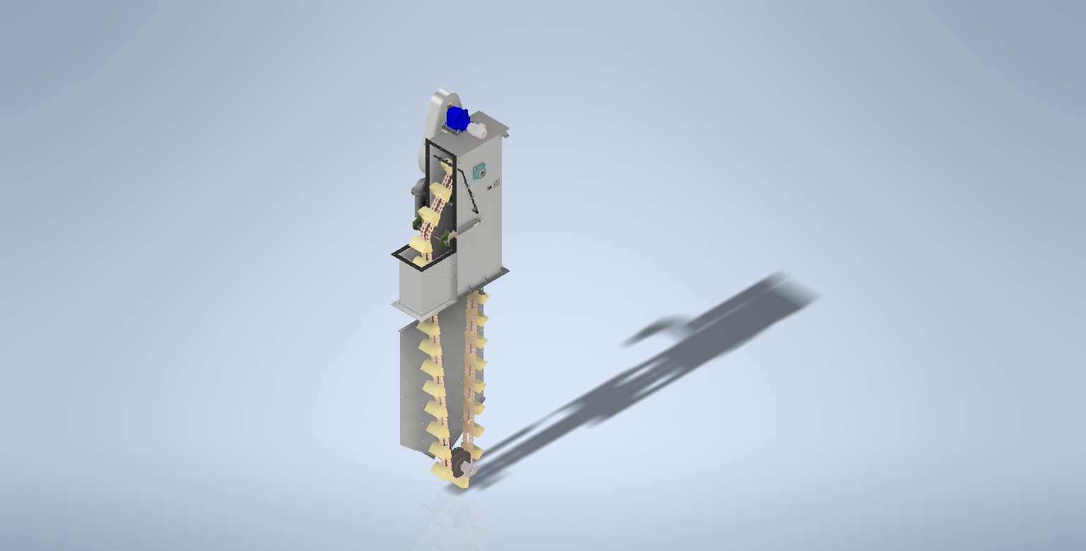 3D model of a bucket elevator
